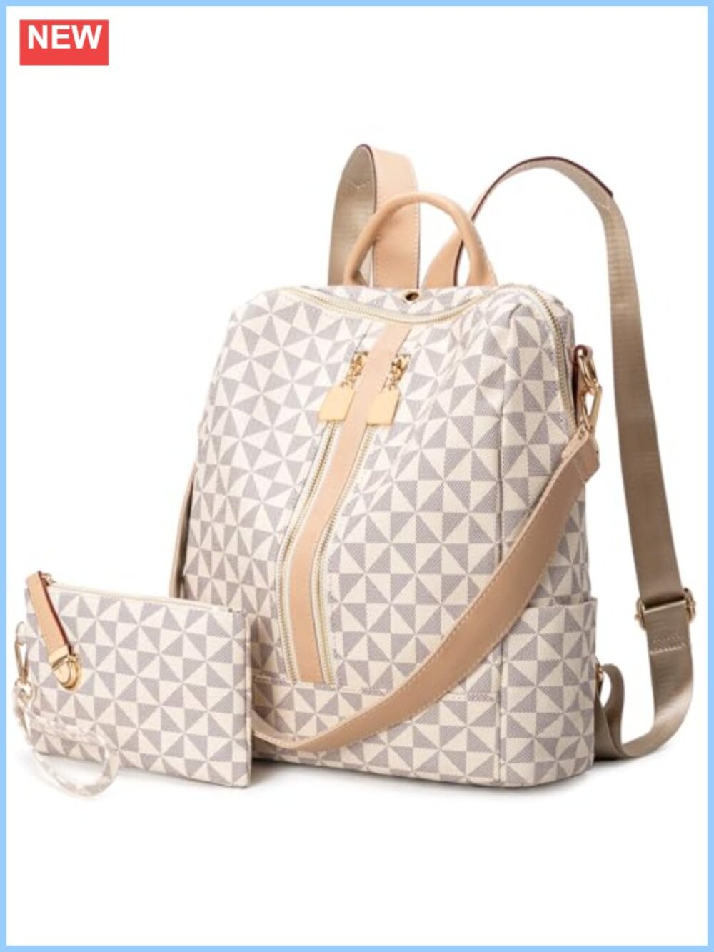PU Leather Anti-Theft Backpack Purse Laptop Bag Water-Resistant